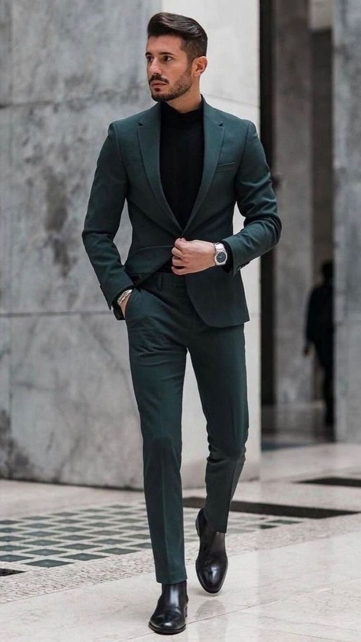 This Mens Wedding Suits item by CRAFTBYANNU has 48 favorites from Etsy shoppers. Ships from India. Listed on Apr 2, 2023 Green Suit Men, Costume Vert, Stil Masculin, Stylish Mens Suits, Blazer Outfits Men, Mens Business Casual Outfits, Herren Style, Suit Ideas, Formal Men Outfit
