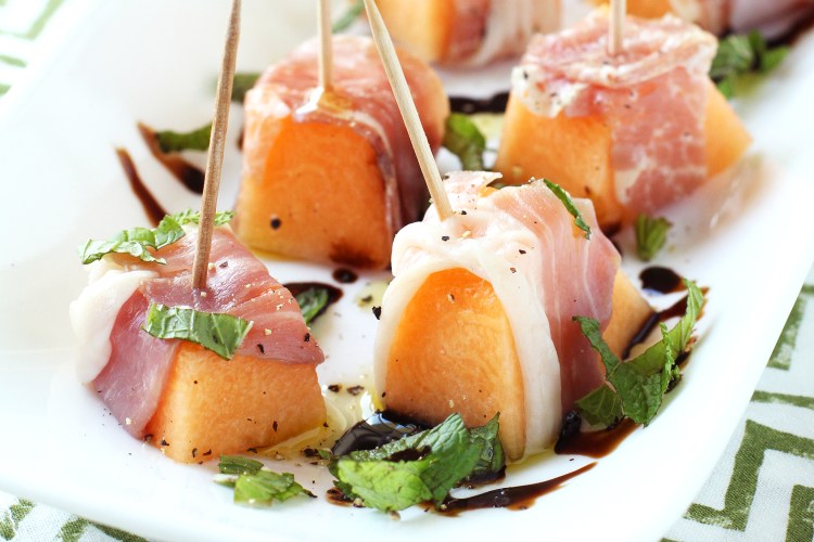 Low FODMAP Prosciutto Wrapped Cantaloupe