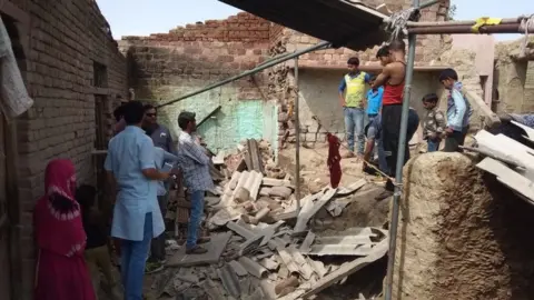Laxmikant Pachouri Collapsed home in Kheragarh