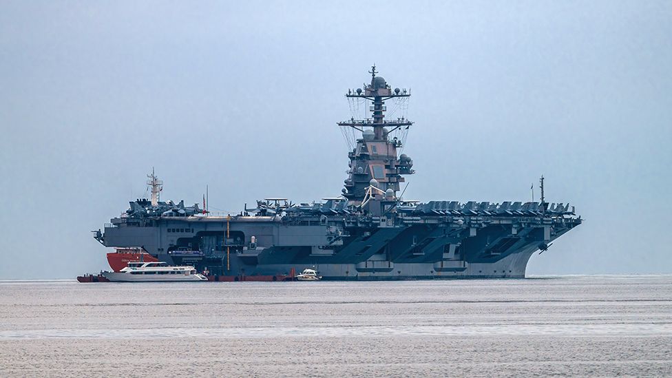 USS Gerald R. Ford in Trieste, Italy in September 2023