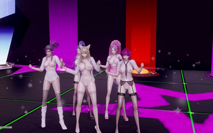 3D-Hentai Games: Chung ha - зафіксований стриптиз Ахрі, Акалі, Кайса, Evelynn, Seraphine KDA 3D еротичний танець