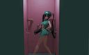 Smixix: Mona Genshin Impact Glory Hole 輪姦変態脱衣ダンスとセックスMMD 3D-クリアブルーカラー編集Smixix