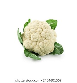 Cauliflower is a member of the cruciferous vegetable family along with cabbage, broccoli, kale, kohlrabi, rutabaga, turnips and bok choy. Cauliflower isolated with white background.
Photo.