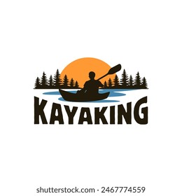kayak canoe outdoor adventure logo