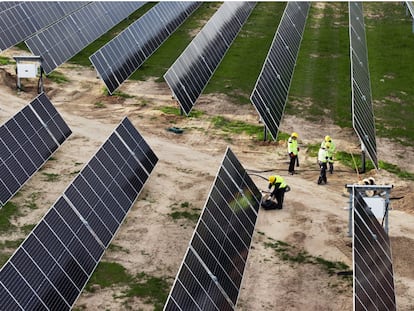 Una planta solar fotovoltaica, en Segovia.