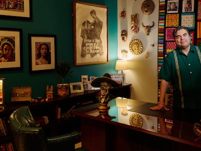 The museum's new director, José Ochoa, in his richly adorned office.