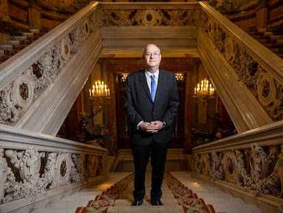 lan Goldfajn, presidente del BID, posa en la sede de la Casa de América, en Madrid.