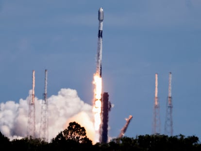 Lanzamiento de un cohete Falcon 9 de SpaceX, este mes en Cabo Cañaveral (Florida).