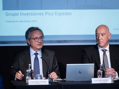 El presidente de Celsa, Rafael Vilaseca, y el consejero delegado Jordi Cazorla.