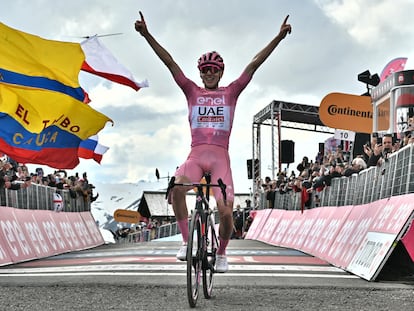 Pogacar, ganador en Livigno de su cuarta etapa en el Giro.