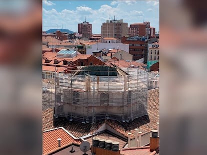 Iglesia de Vera Cruz dañada en Valladolid