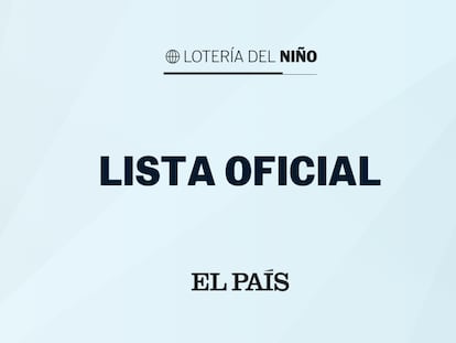 Lista oficial de la Lotería del Niño 2023.