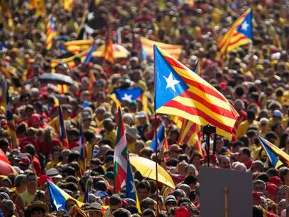 Banderas esteladas Via Catalana 2014.