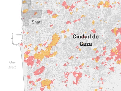 Mapas | La destrucción de la franja de Gaza por los bombardeos israelíes