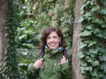 La investigadora Susana Domínguez Lerena, en un parque de Madrid.