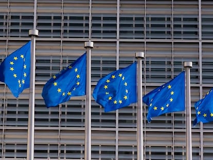 Banderas de la Unión Europea.