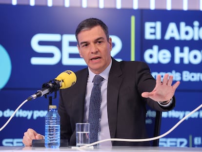 El presidente del Gobierno, Pedro Sánchez, durante su entrevista en la SER.