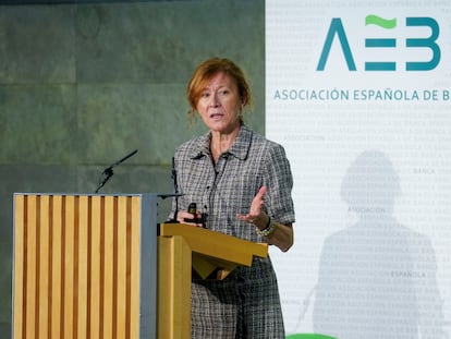 La subgobernadora del Banco de España, Margarita Delgado, en un evento a finales de 2023.