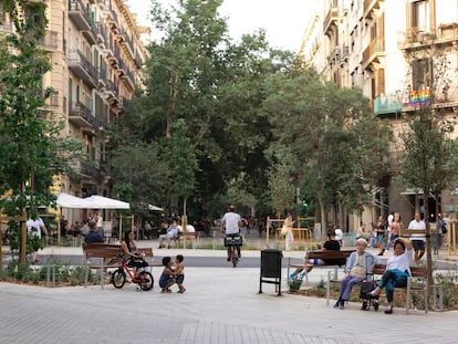 La calle de Consell de Cent de Barcelona, tras la reforma dentro del proyecto Superilla.