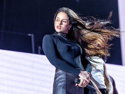 Rosalía durante su actuación en la pasada edición del Primavera Sound Madrid, en junio.