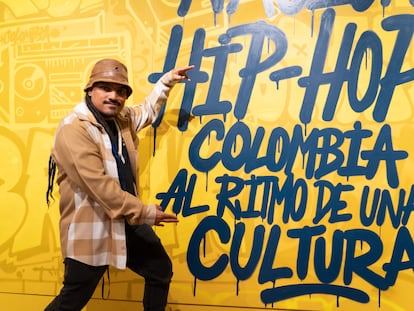 Cerbero Nativo, rapero e investigador de la cultura Hip-Hop, en el Museo Nacional, en Bogotá, el 15 de diciembre de 2022.