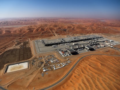 Un campo petrolero de Aramco en Shaybah (Arabia Saudí), en enero.