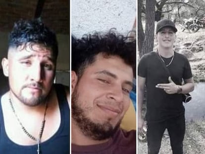 Pedro Becerra, Rubén Zermeño Gómez, Diego Guadalupe Estrada y Arturo Serrano, jóvenes secuestrados en Lagos de Moreno (Jalisco), el 21 de mayo de 2024.