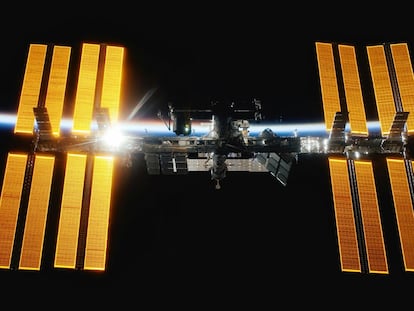 Estación ISS vista en el espacio
