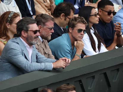 Brad Pitt, durante la final de Wimbledon.