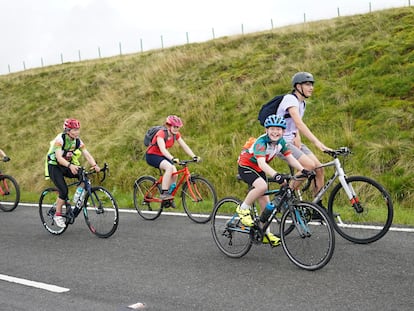 Un grupo de ciclistas aficionaos en Alston (Reino Unido), el pasado septiembre.