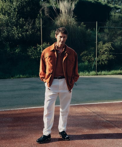 "Yo que he jugado mucho tiempo sé que ganar es muy difícil”, dice Ferrero, que lleva en esta imagen 'look' total de Pedro del Hierro y zapatos de Louis Vuitton.