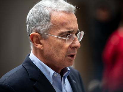 Álvaro Uribe en Bogotá, en 2018.