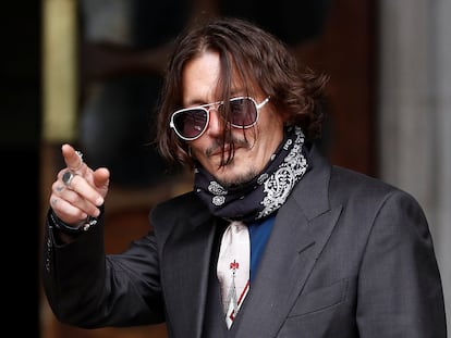 El actor Johnny Depp, a su llegada al juicio este miércoles.