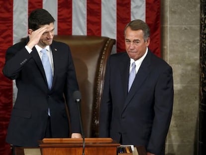 Paul Ryan (izquierda) y John Boehner.
