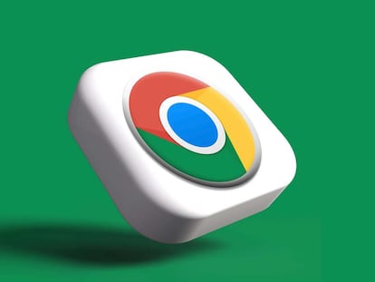 Logo Chrome fondo verde