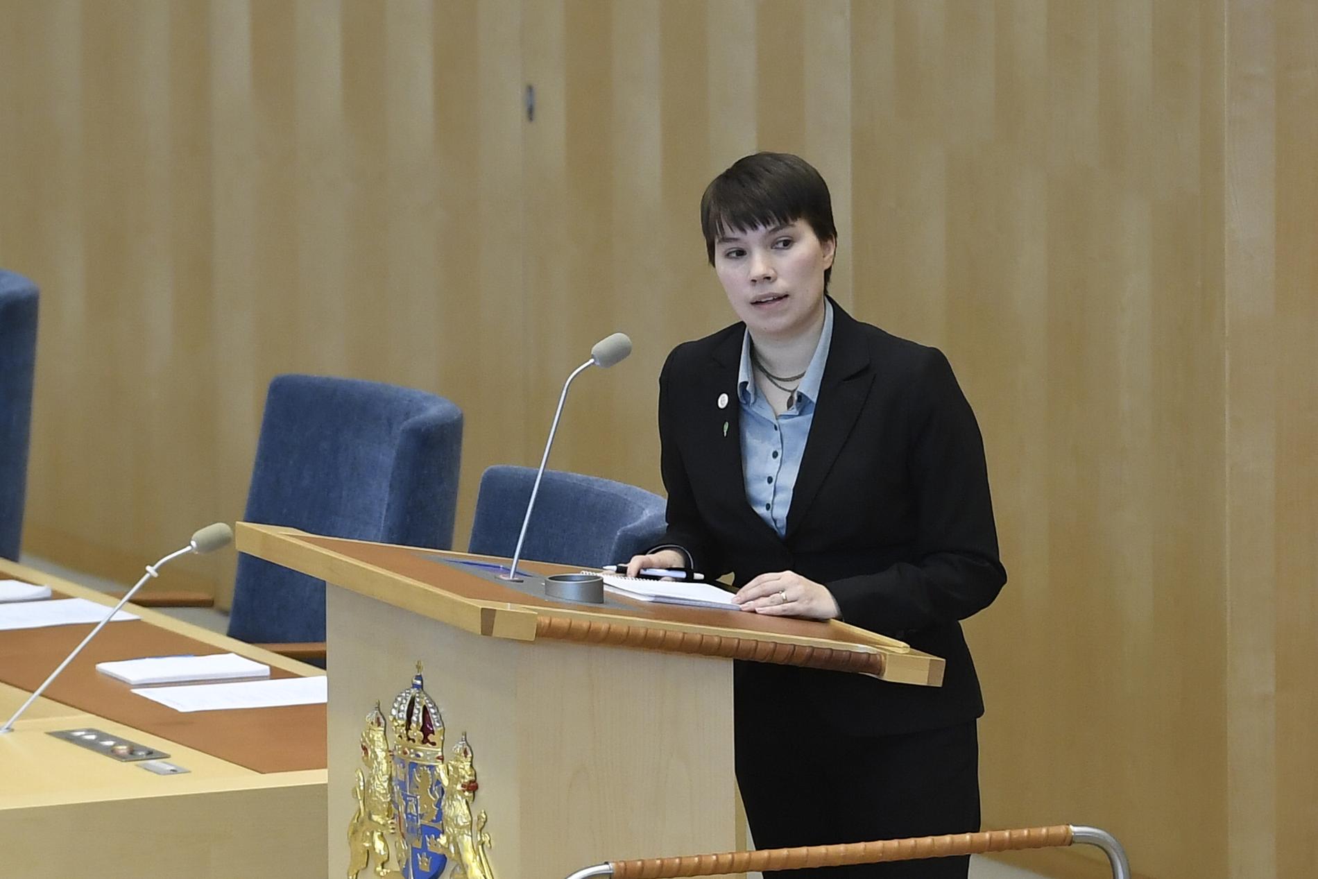 Annika Hirvonen Falk har valts till ny gruppledare för Miljöpartiets riksdagsledamöter. Arkivbild.