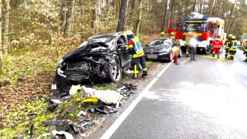 Autofahrer nach schwerem Unfall bei Gudow in Lebensgefahr