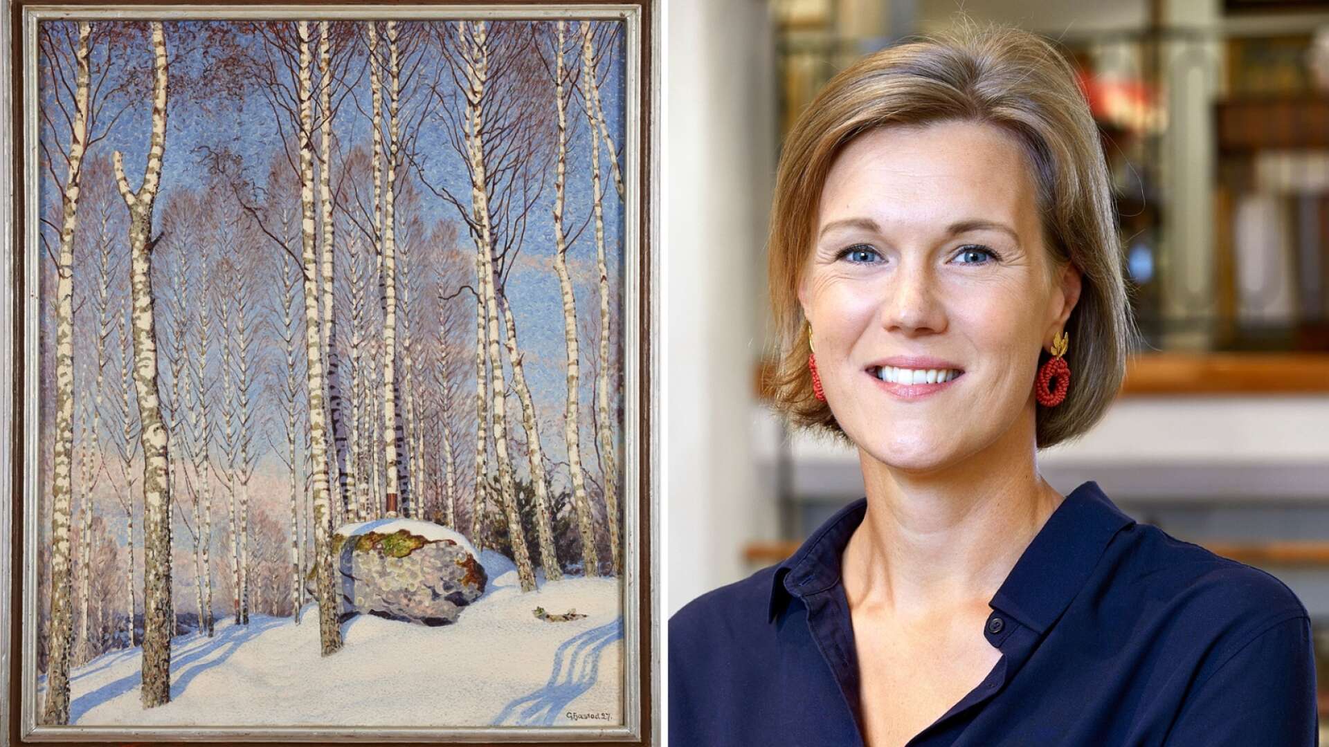 Cecilia Berggren, specialist på Stockholms auktionsverk, lyfter fram Gustaf Fjaestads Björkar i tidig vår som en favorit ur vårens klassiska auktionskatalog.