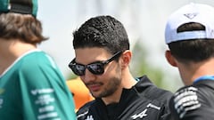 Alpine's French driver Esteban Ocon waits for the start of the drivers' parade prior to the Emilia Romagna Formula One Grand Prix at the Autodromo Enzo e Dino Ferrari race track in Imola on May 19, 2024. (Photo by ANDREJ ISAKOVIC / AFP)
