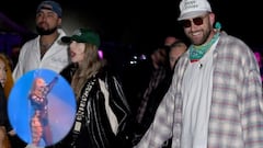 Travis Kelce y Taylor Swift reaccionan al saludo de Ice Spice en Coachella 2024