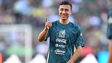 Andres Montano of Mexico during the game international friendly between Mexican National team (Mexico) and Brazil at Kyle Field Stadium, on June 08, 2024, College Station, Texas, United States.