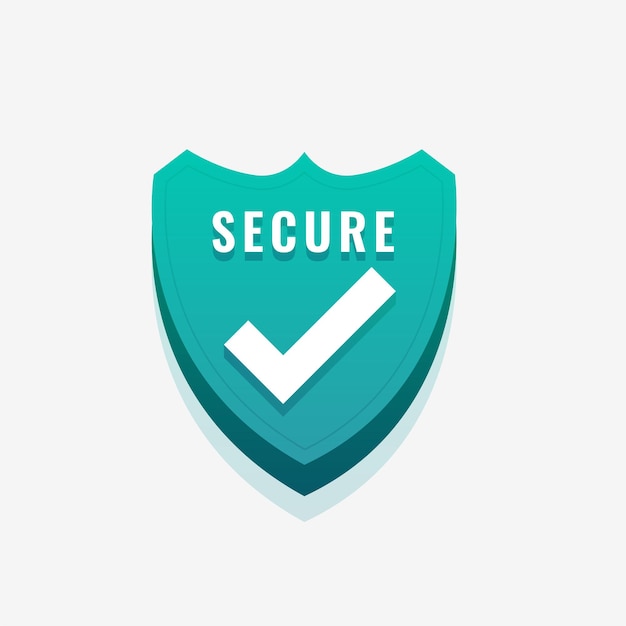 Bezpłatny wektor bądź bezpieczny z naszym certyfikowanym logo osłony firewall w stylu 3d
