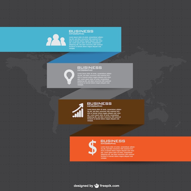 Bezpłatny wektor darmowe infografiki biznes plan