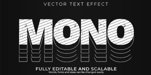 Bezpłatny wektor edytowalny efekt tekstowy nowoczesny, kreatywny i minimalistyczny styl czcionki 3d