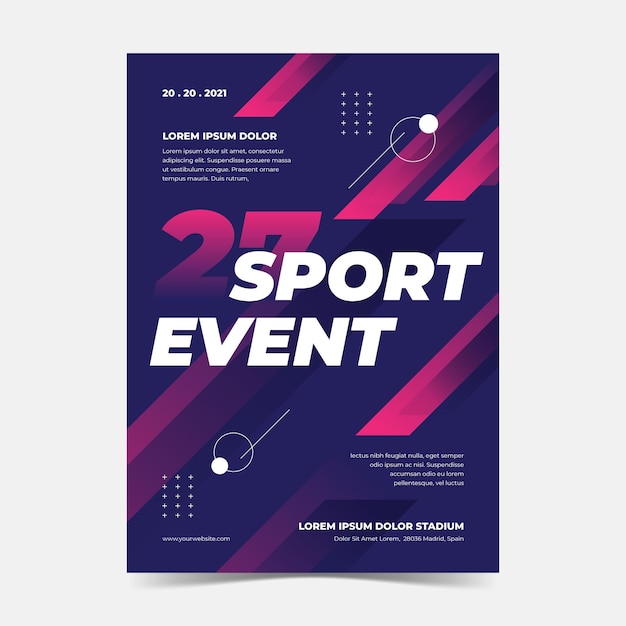 Bezpłatny wektor plakat imprezy sportowej