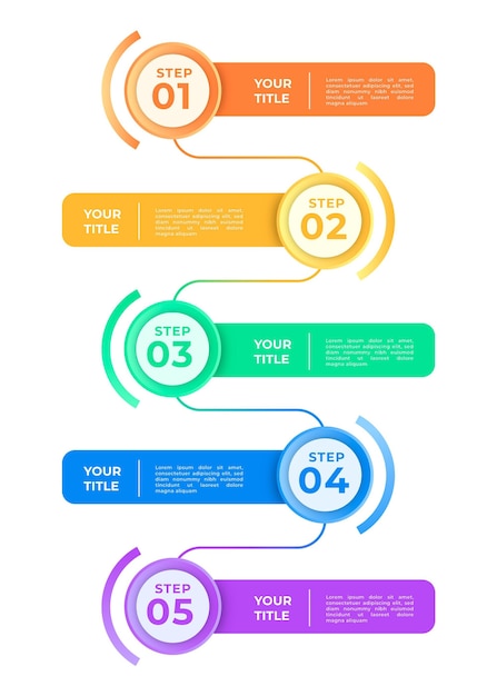Bezpłatny wektor płaski szablon infografiki osi czasu
