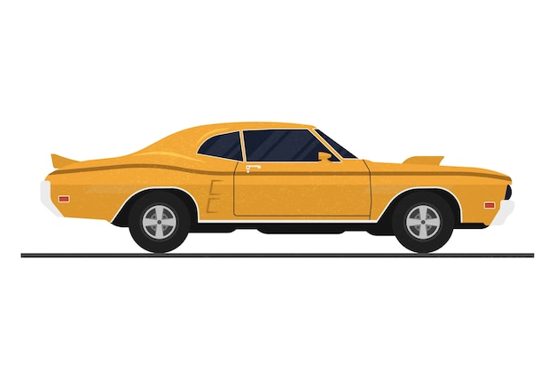 Bezpłatny wektor ręcznie rysowane ilustracja samochodu mięśniowego