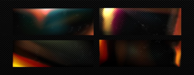 Bezpłatny wektor retro flara nakładka na zdjęcie z hologramem i teksturą pyłu stary filtr filmowy z efektem kurzu ustawiony na rustykalną fotografię z hałasem abstrakcyjny rozmyty gradient z zarysowaniem do obrazu w projekcie albumu
