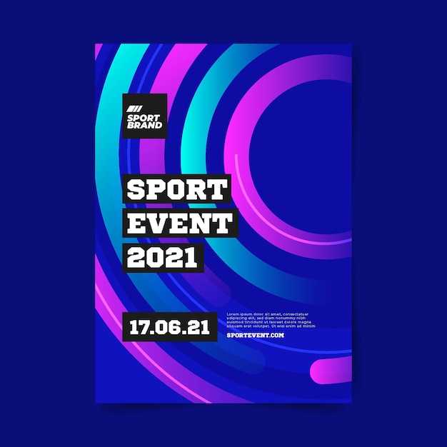 Bezpłatny wektor szablon plakatu imprezy sportowe