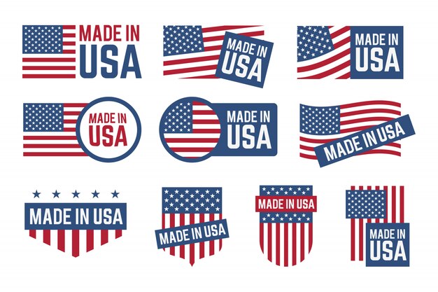 Zestaw odznak Made in USA